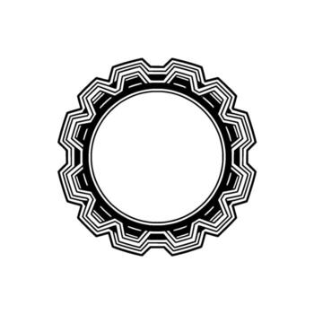 Geometric Circular With Empty Center Illustration vector