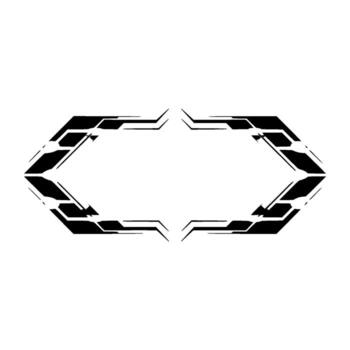 Futuristic Frame Abstract Tech Element On Gray Background vector