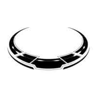 Abstract Black White Geometric Arc vector