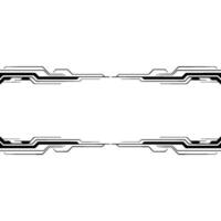 Futuristic Technology Interface Frame Digital Graphics, Minimalist Style vector