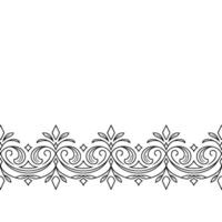 Elegant Ornamental Border In Black And White vector