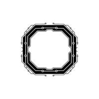 Circuit Board Frame Abstract, Tech, Minimalist vector