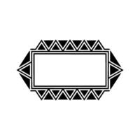 Geometric Frame Black And White For Signage vector