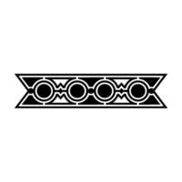 Geometric Border, Black And White Minimalist Ornament vector