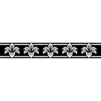 Elegant Lily Flower Border In Black And White vector