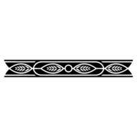 Elegant Black And White Decorative Border, Leaf Motifs vector