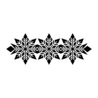Geometric Snowflake Pattern In Black On White Background vector