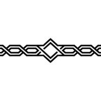 Geometric Border Ornament In Black On White vector