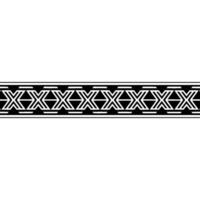 Geometric Border Black White Aztec Motif, Minimalist vector