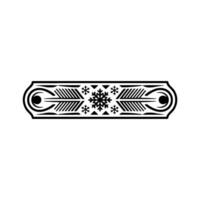 Minimalist Winter Element Snowflakes And Geometric Pattern vector