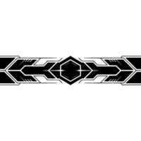 Futuristic Tech Black Hexagon Geometric Elements On White vector