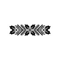 Elegant Black White Christmas Border - Ornament vector