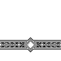 Geometric Border Black And White, Minimalist, Decorative Element - Pattern vector