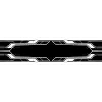 Modern Tech Banner Template Black White Geometric vector