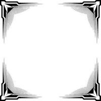 Art Deco Frame Black And White Geometric Border, Vintage Style vector