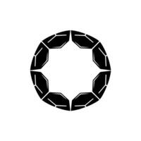 Geometric Black Ring On Gray Background vector