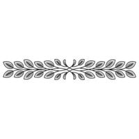 Elegant Leafy Border, Botanical Ornament On White vector