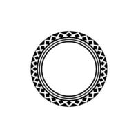 Black White Geometric Circle Frame, Modern Minimalist vector