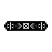 Minimalist Winter Border With Snowflakes And Arrows vector