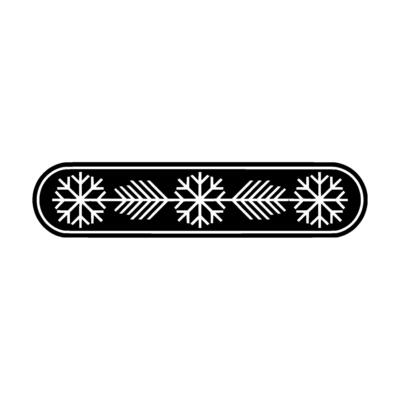 Minimalist Winter Border With Snowflakes And Arrows