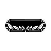 Elegant Black White Leafy Frame For Branding, Or Decorative Use vector