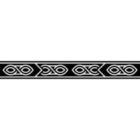 Celtic Knotwork Border Ornament In Black And White, Elegant Element vector
