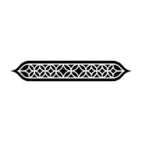 Elegant Geometric Border Black And White Element vector