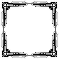 Futuristic Tech Frame Border For Digital Concepts vector