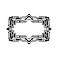 Art Deco Starburst Frame On White, Geometric, Illustration vector