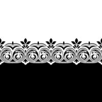 Ornamental Black And White Border - Ornament vector