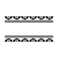 Decorative Black Floral Border With Negative Space vector