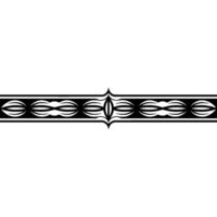 Geometric Black Ornamental Border On White vector