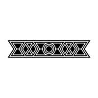 Geometric Banner Element, Black Outline On Gradient vector