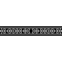 Elegant Border Leaf Motif, Minimalist, Decorative Element vector
