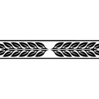 Elegant Leaf Border On Gray Background Illustration vector