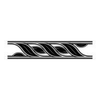 Elegant Black And White Woven Border Element vector