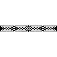Geometric Black And White Celtic Knot Border, Elegant vector