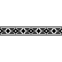 Geometric Border, Black And White Pattern On Gray Background vector