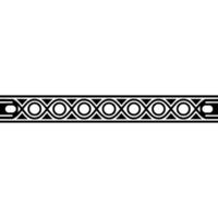 Geometric Black And White Border Element On Light Gray Background vector
