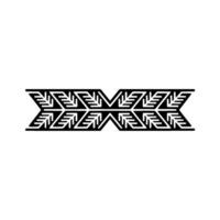 Abstract Black Geometric Ornament On Light Background vector