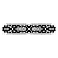 Elegant Black And White Decorative Border Element On White vector