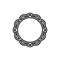 Elegant Circular Decorative Frame In Black And White vector