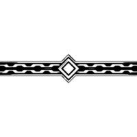 Geometric Silver And Black Ornamental Border On White Background vector