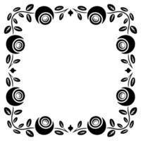 Elegant Black Floral Frame With Modern Minimalist vector