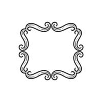 Elegant Black And White Decorative Frame Element vector