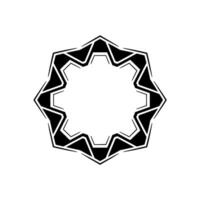 Geometric Starburst Frame, Black And White vector