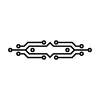 Minimalist Circuit Board Element Tech, Connection, Digital vector
