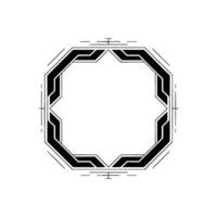 Geometric Black White Border, Minimalist, Abstract Frame vector