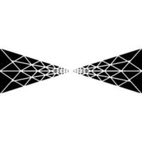 Abstract Geometric Triangles Black And White Perspective vector