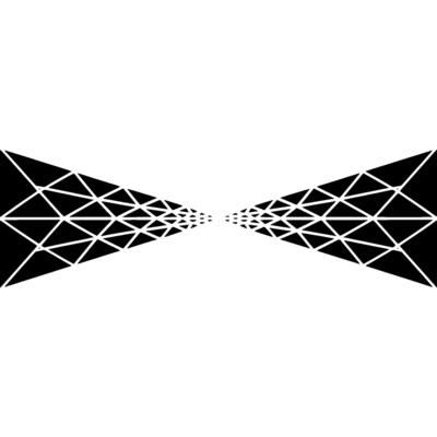 Abstract Geometric Triangles Black And White Perspective